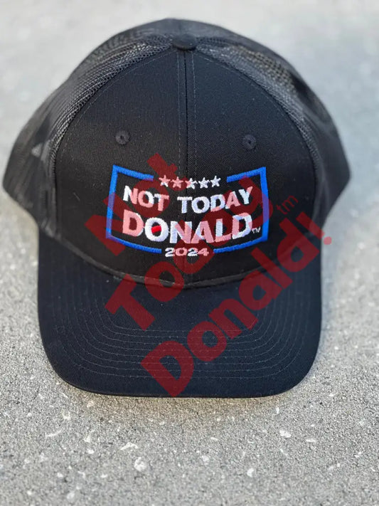 Not Today Donald Solid Trucker Cap Black Hat