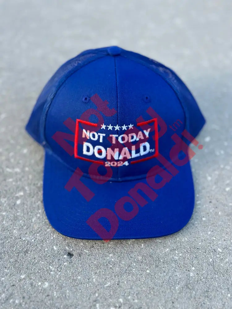 Not Today Donald Solid Trucker Cap Royal Blue Hat