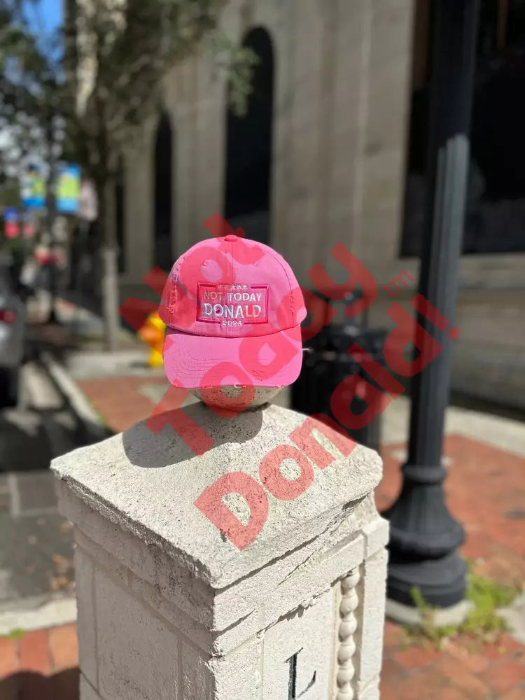 Not Today Donald Special Edition Pink Distressed Cap Hat